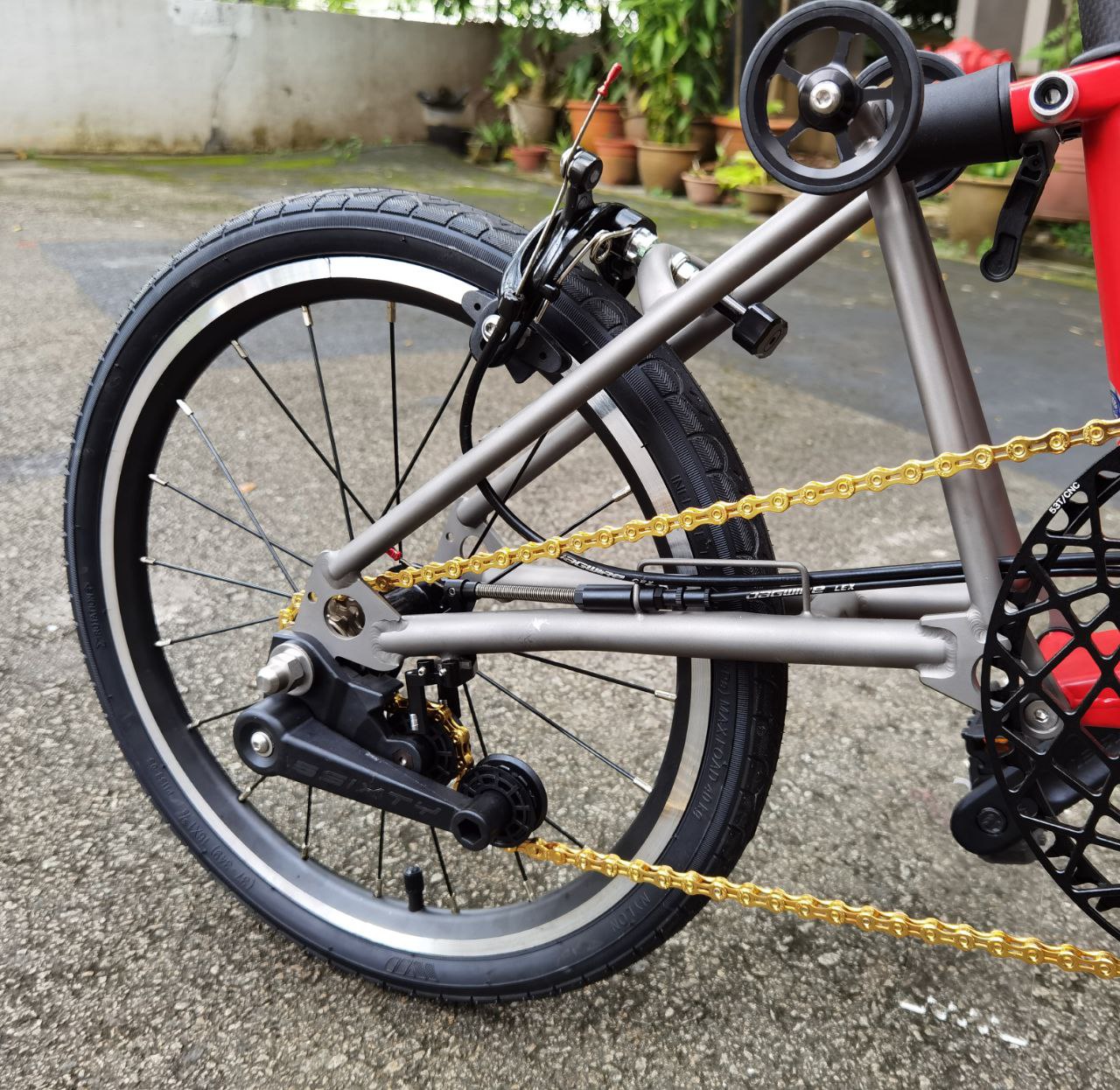 3SIXTY M3ES Trifold "Black Edition" Titanium Front fork and rear triangle (EXPORT)